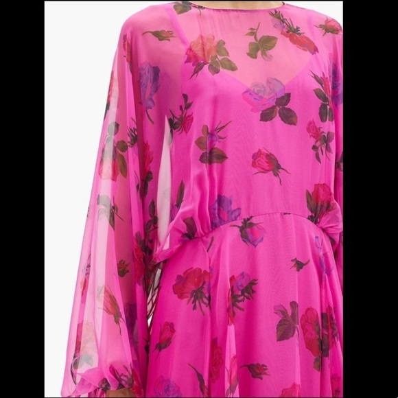 VALENTINO floral-print silk-organza gown - Picture 3 of 12